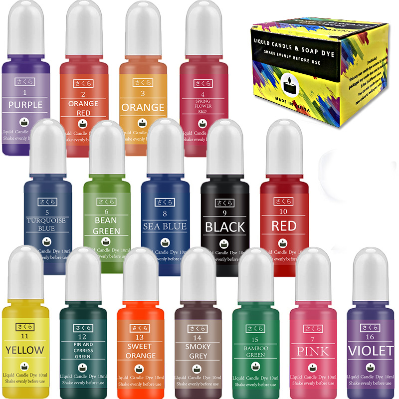 Candle Making With Beeswax - 16-Color Highly Concentrated Candle Dye –