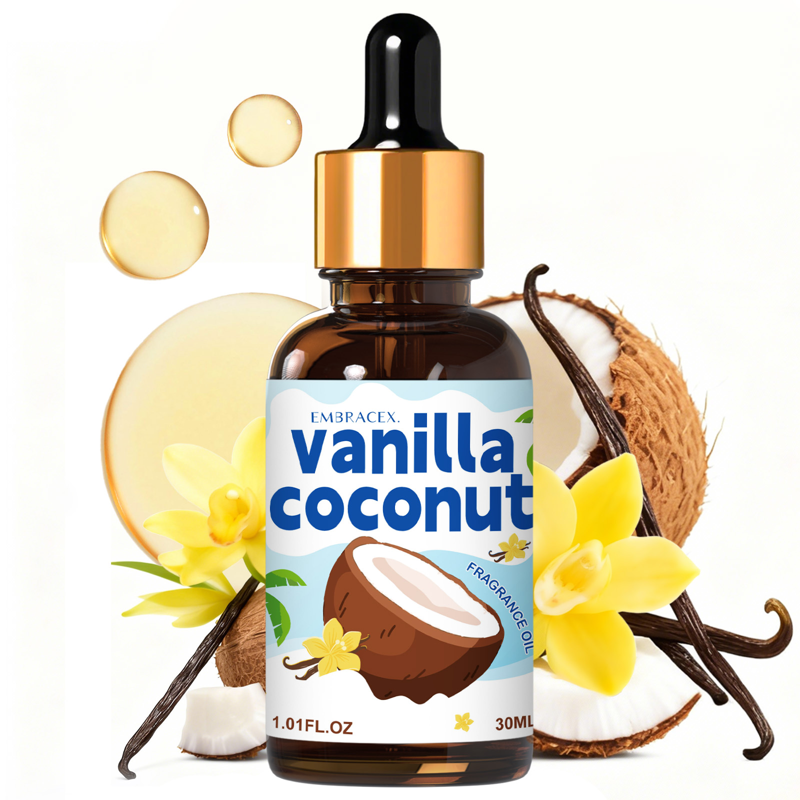 Candle Making Oil Scents - 30ml Vanilla Coconut Essential Oil Massage