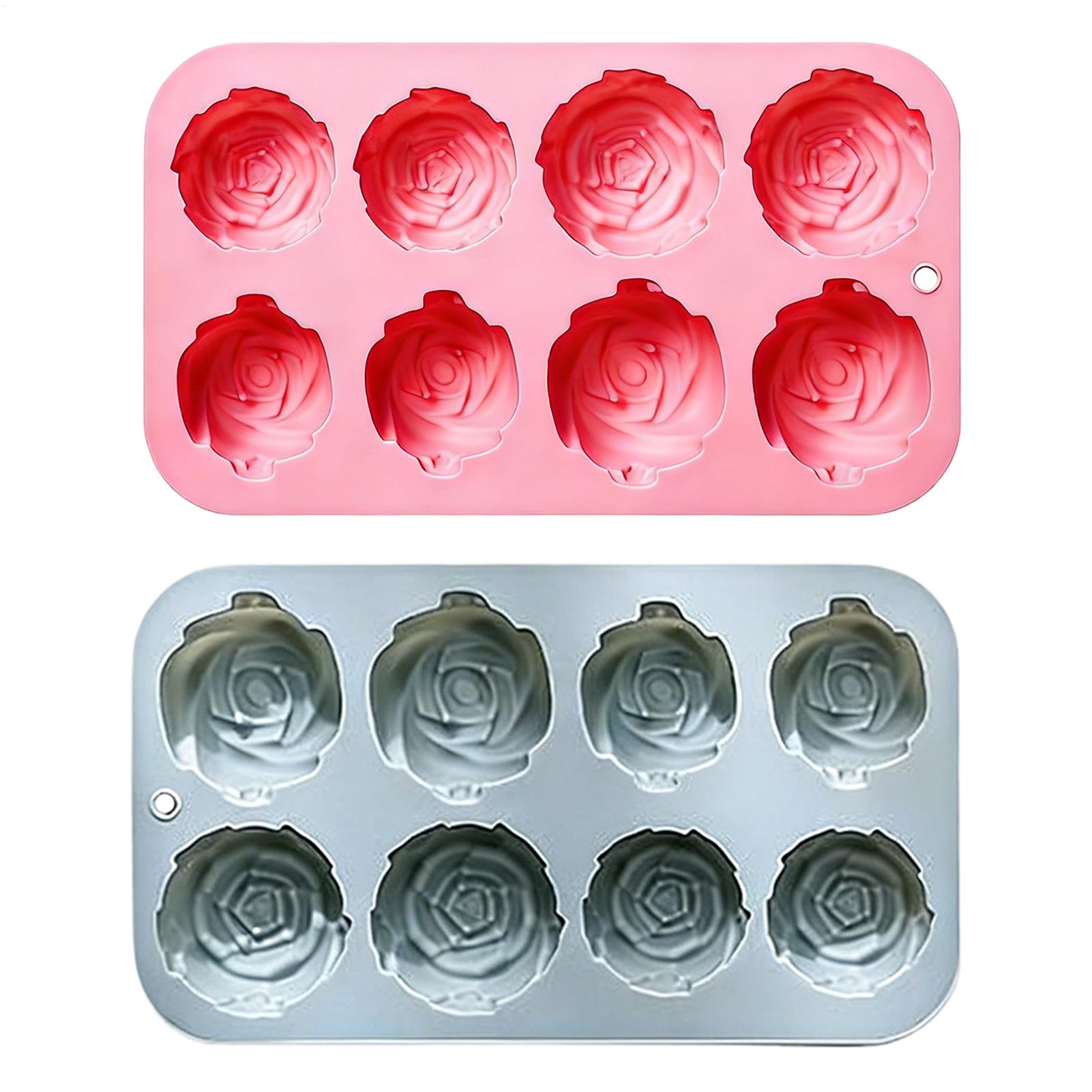 Candle Making Ideas - 8 Holes Rose Flower Silicone Molds