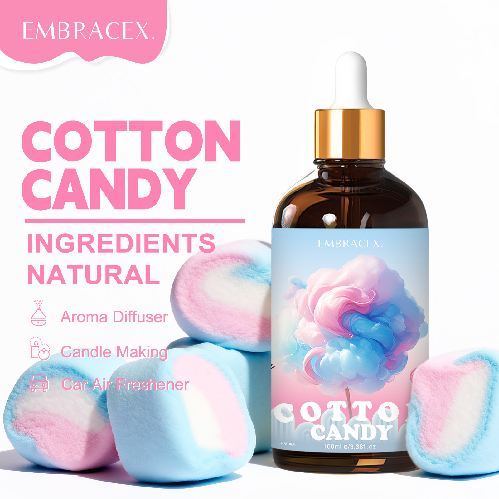100ml Cotton Candy Essential O - đánh giá và giá Candle Making Oil Scents