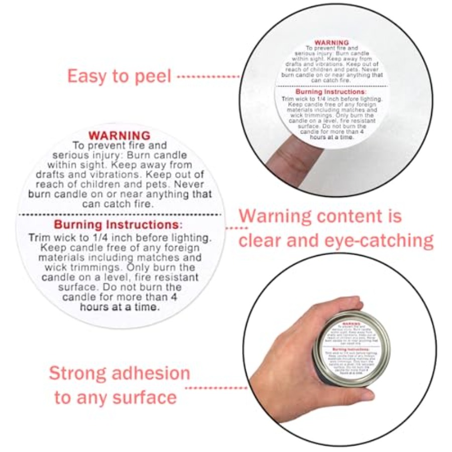 500pcs Candle Warning Labels,  - đánh giá và giá Candle Warning Label