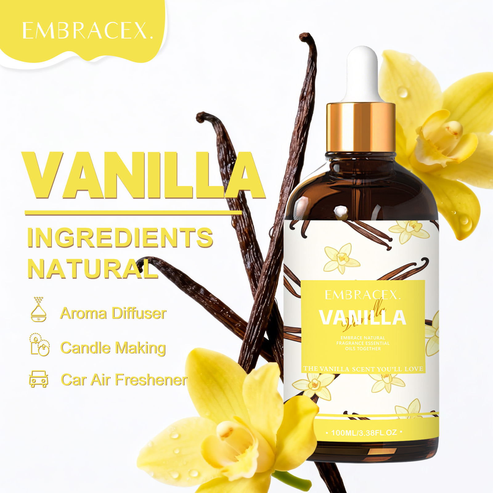 100ml Vanilla Essential Oil Bo - đánh giá và giá Candle Making Oil Scents