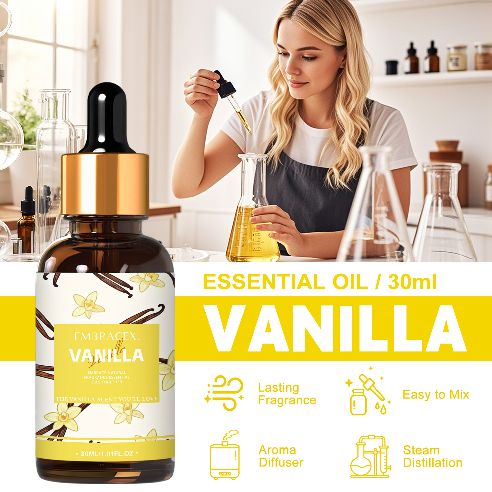 30ml Vanilla Essential Oil Per - đánh giá và giá Candle Making Oil Scents
