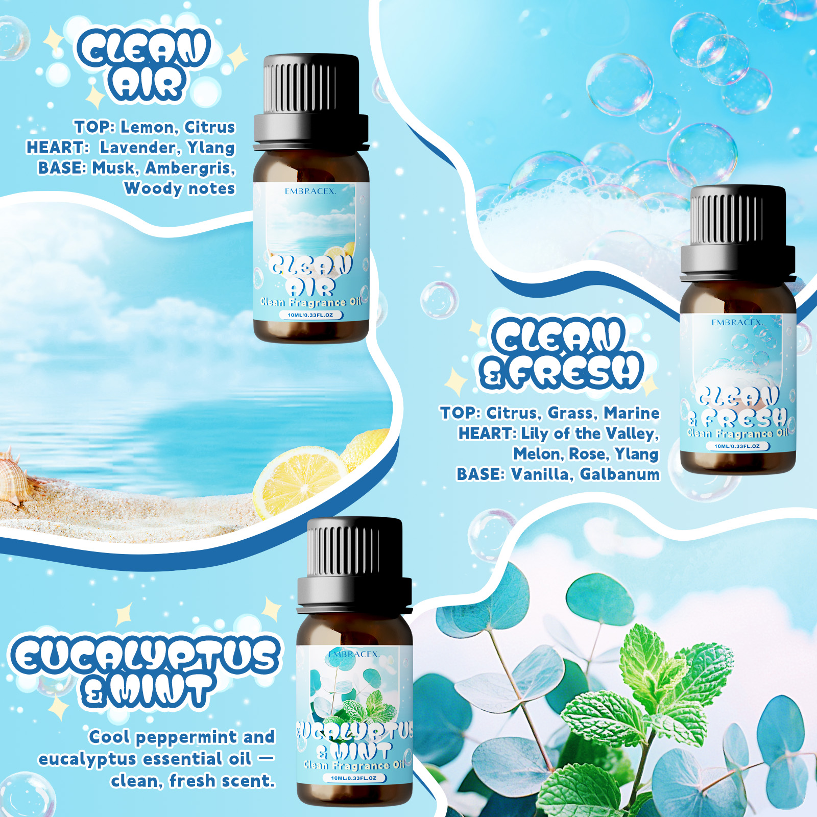 10ml Clean Fresh Essential Oil - đánh giá và giá Candle Making Oil Scents