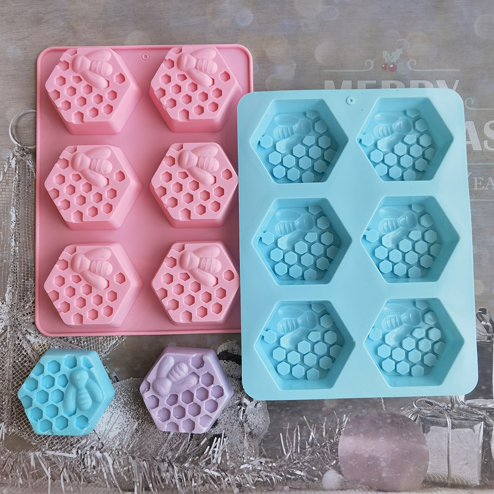 Silicone Hexagonal Bee Soap Mo - đánh giá và giá Candle Making Video