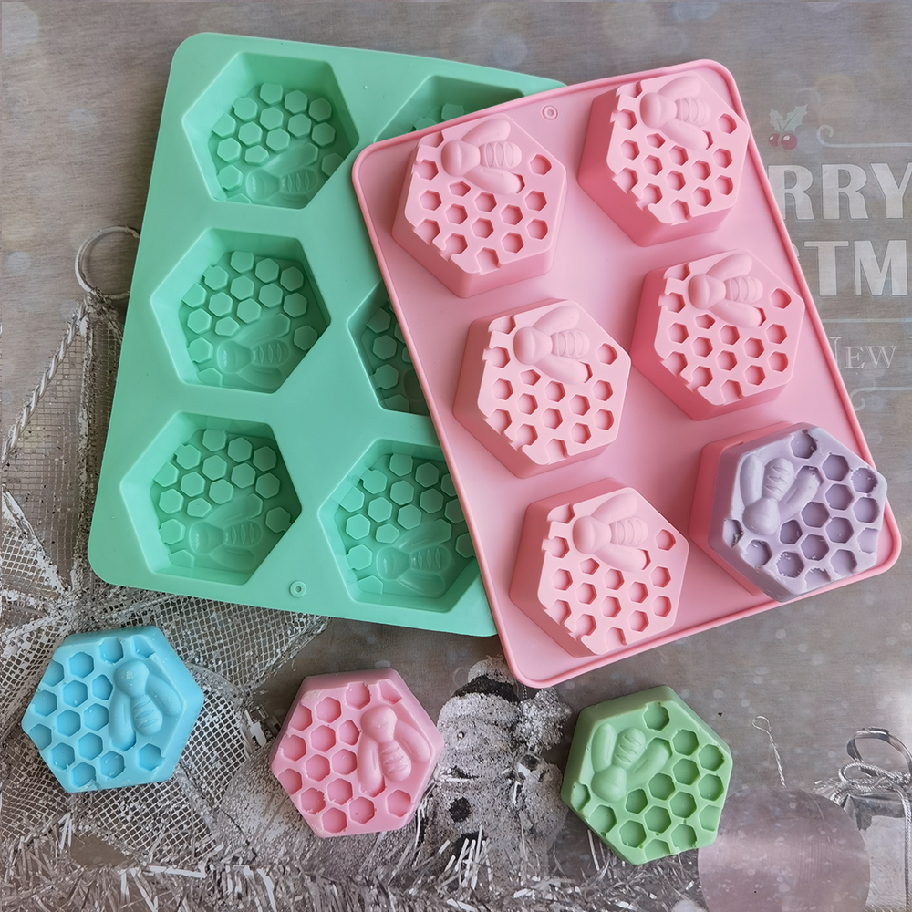 Silicone Hexagonal Bee Soap Mo - đánh giá và giá Candle Making Video