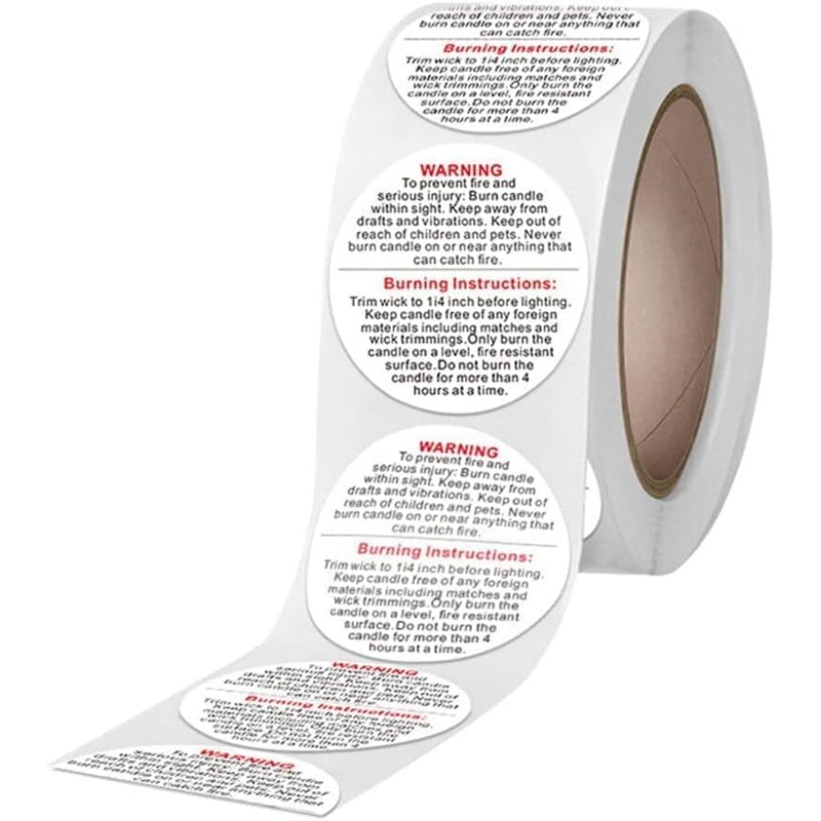 500Pcs White Candle Warning La - đánh giá và giá Candle Warning Label