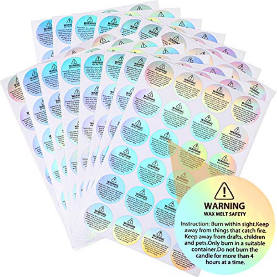 Holographic Pcs Candle Warning - đánh giá và giá Candle Warning Label
