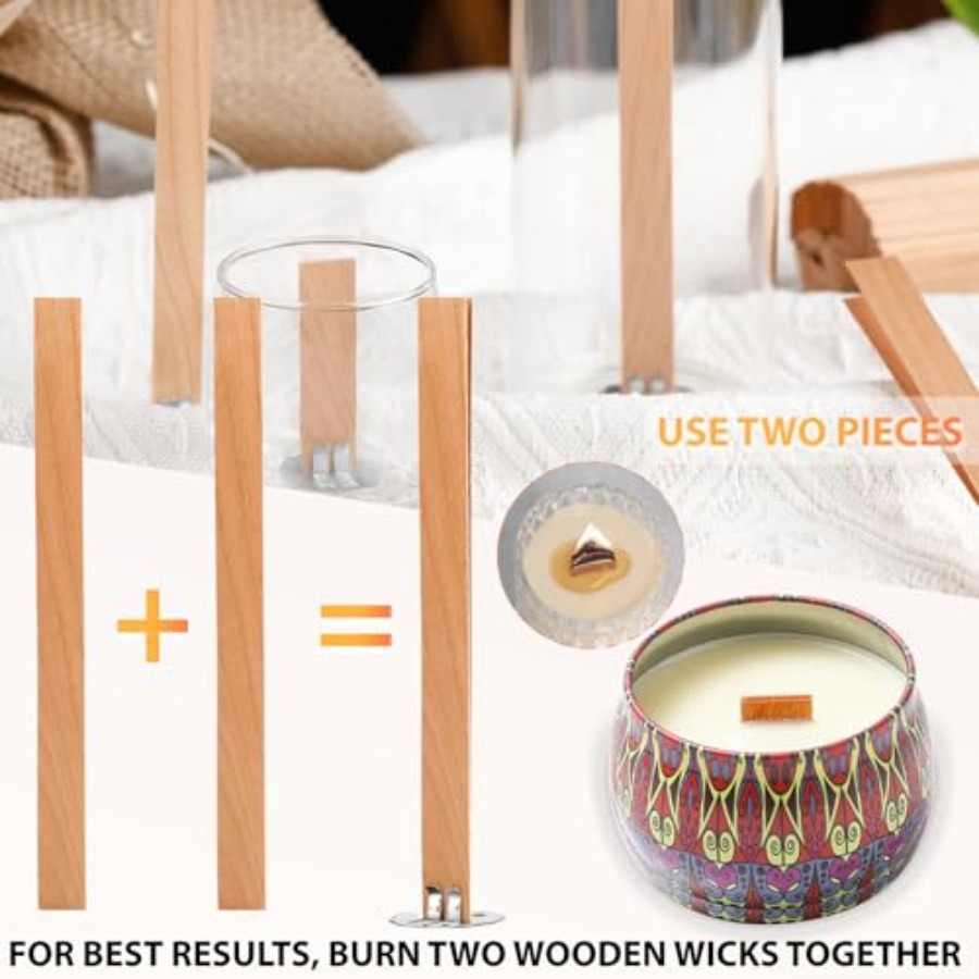 100 Pcs Cherry Wood Candle Wic - đánh giá và giá Candle Warning Label