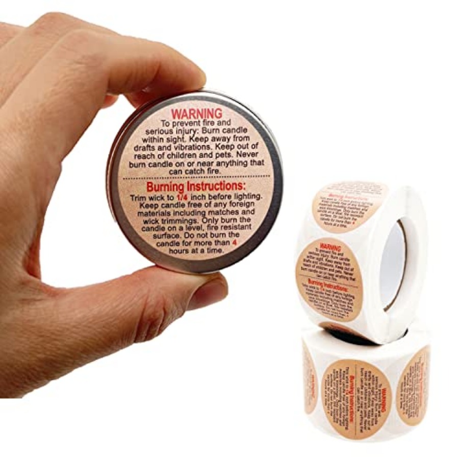 1000 Pcs Warning Labels, 1.5 I - đánh giá và giá Candle Warning Label