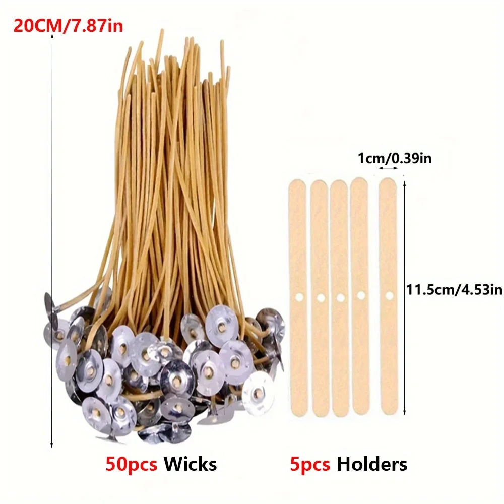 Candle Wicks 50 PCS 8 Inch Hem - đánh giá và giá Candle Making With Beeswax