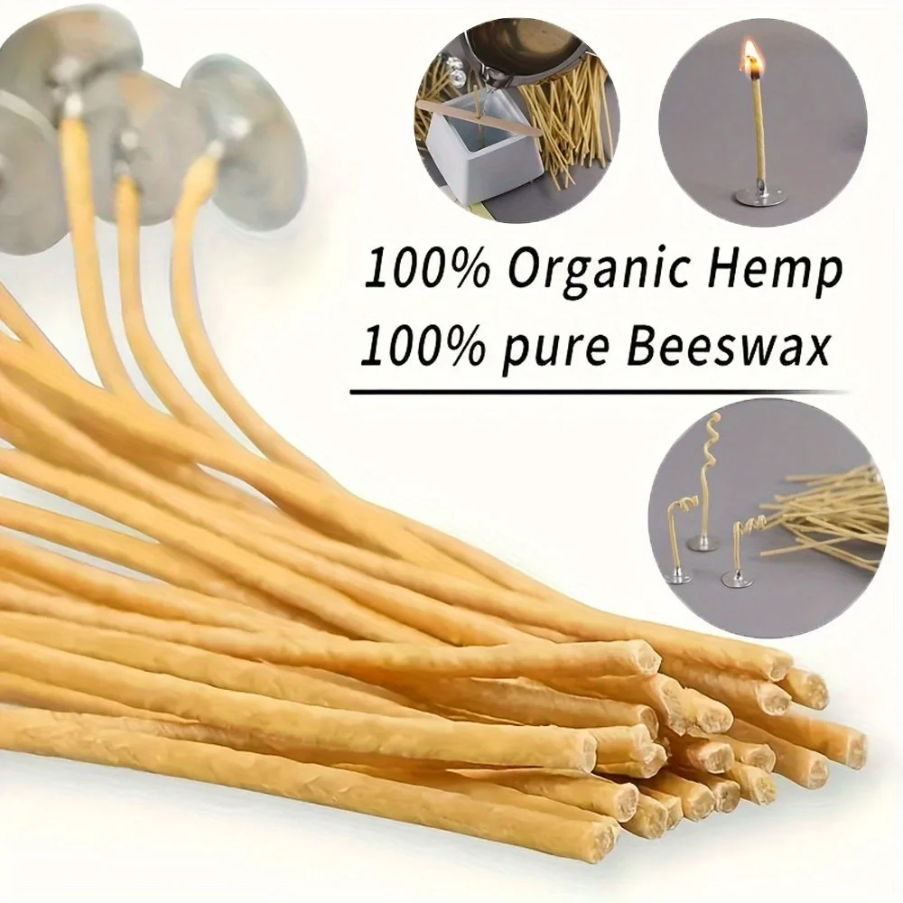 Candle Wicks 50 PCS 8 Inch Hem - đánh giá và giá Candle Making With Beeswax
