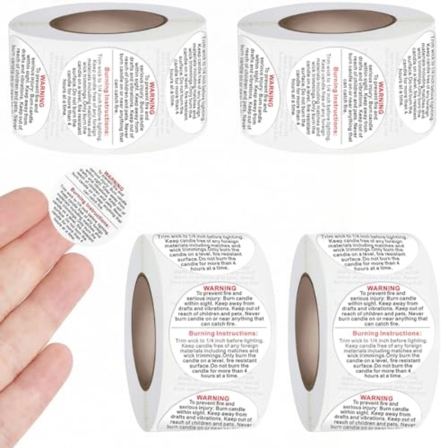 2000PCS Candle Warning Labels: - đánh giá và giá Candle Warning Label
