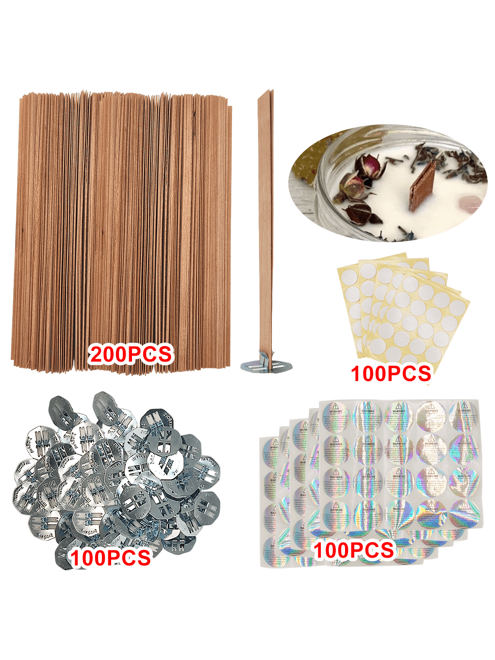 100 Pieces/200 Pieces for Cher - đánh giá và giá Candle Warning Label