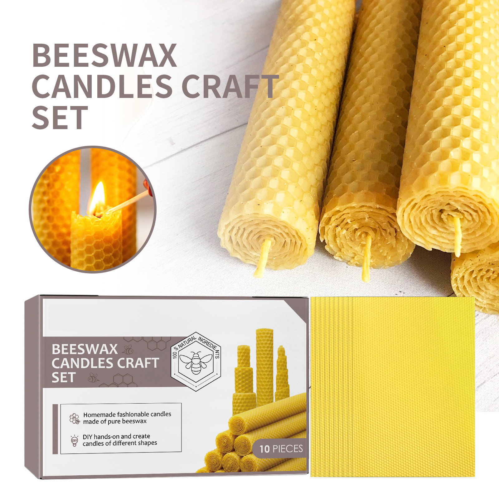 10/20/30pcs Natural Beeswax Sh - đánh giá và giá Candle Making With Beeswax