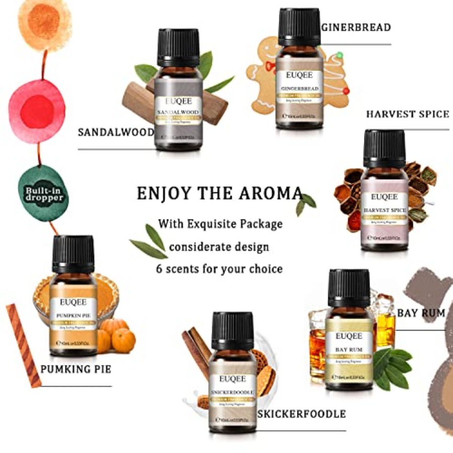EUQEE 6PCS Spice Autumn Fragra - đánh giá và giá Candle Making Oil Scents