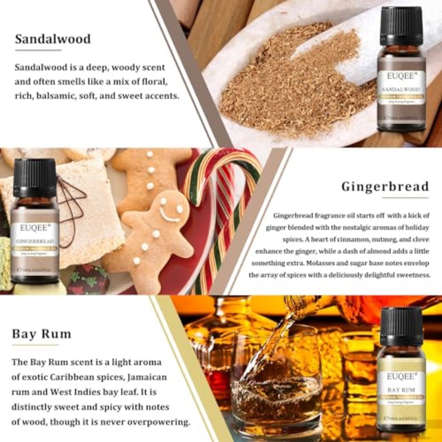 EUQEE 6PCS Spice Autumn Fragra - đánh giá và giá Candle Making Oil Scents