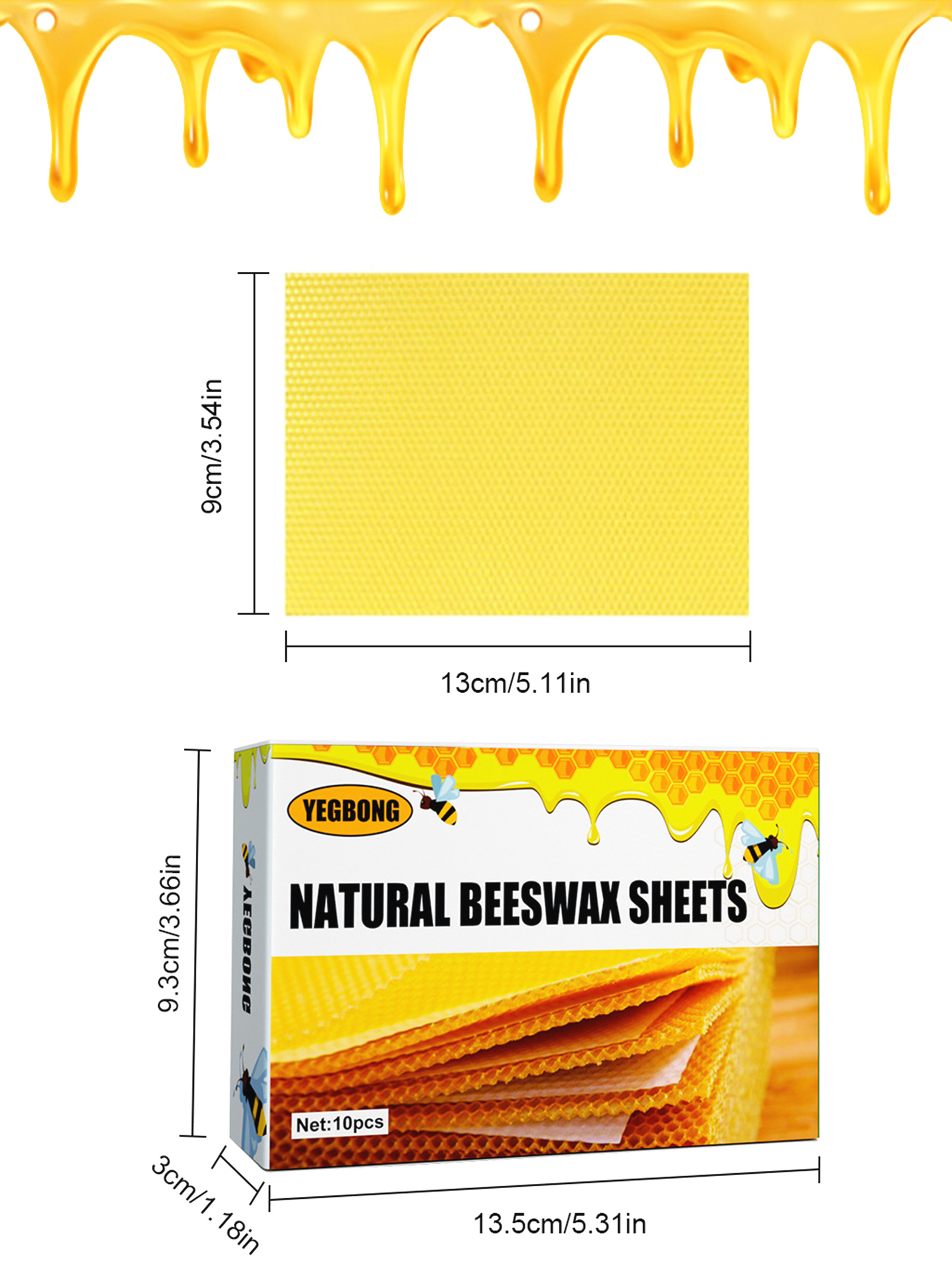 10Pcs Natural Honeycomb Bee Wa - đánh giá và giá Candle Making Video