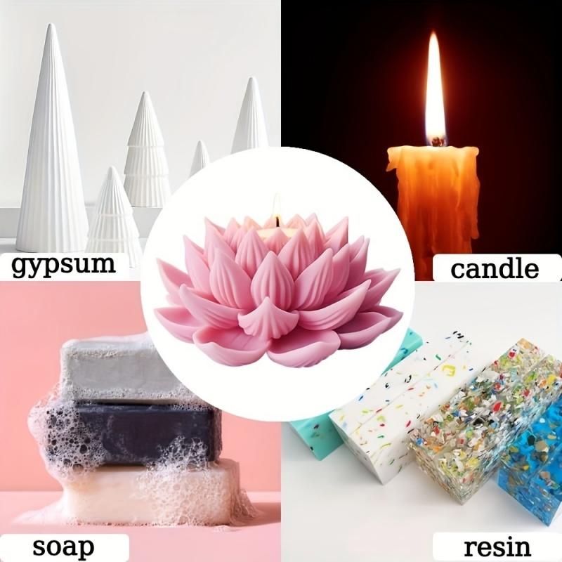 1PC Lotus Flower Candle Mold S - đánh giá và giá Candle Making Ideas