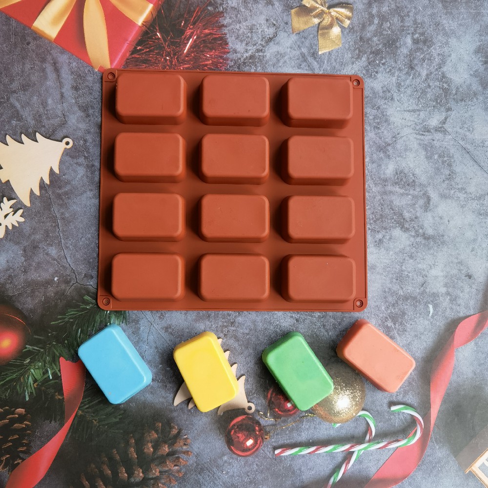 12 Cavity Square Silicone Soap - đánh giá và giá Candle Making Video