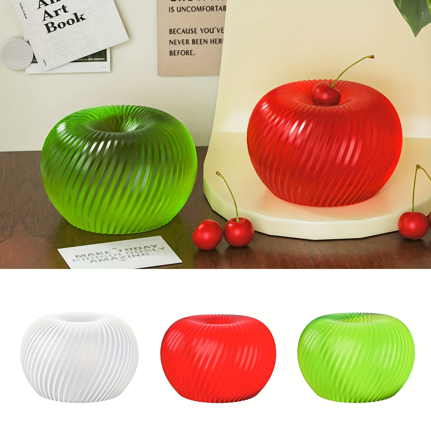A trendy red apple silicone mo - đánh giá và giá Candle Making Ideas