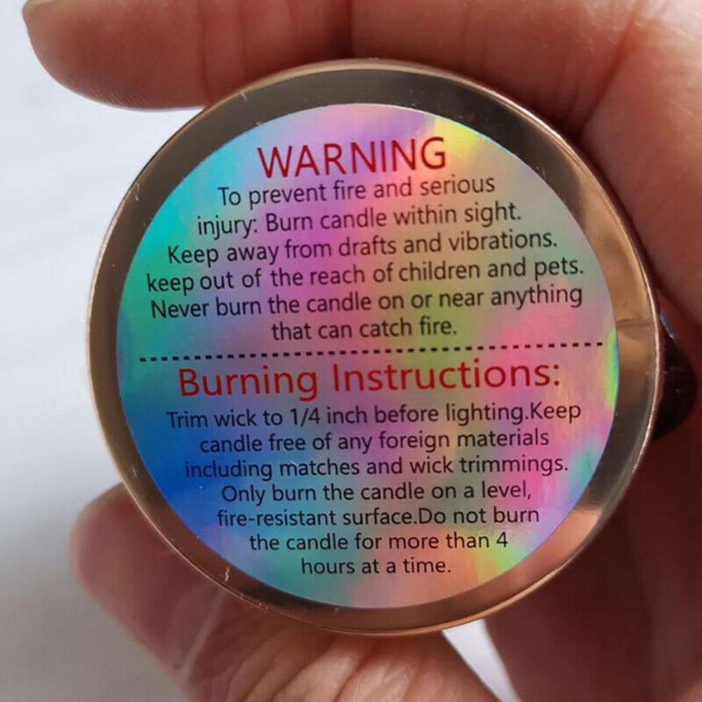 Self-adhesive Label Circular W - đánh giá và giá Candle Warning Label