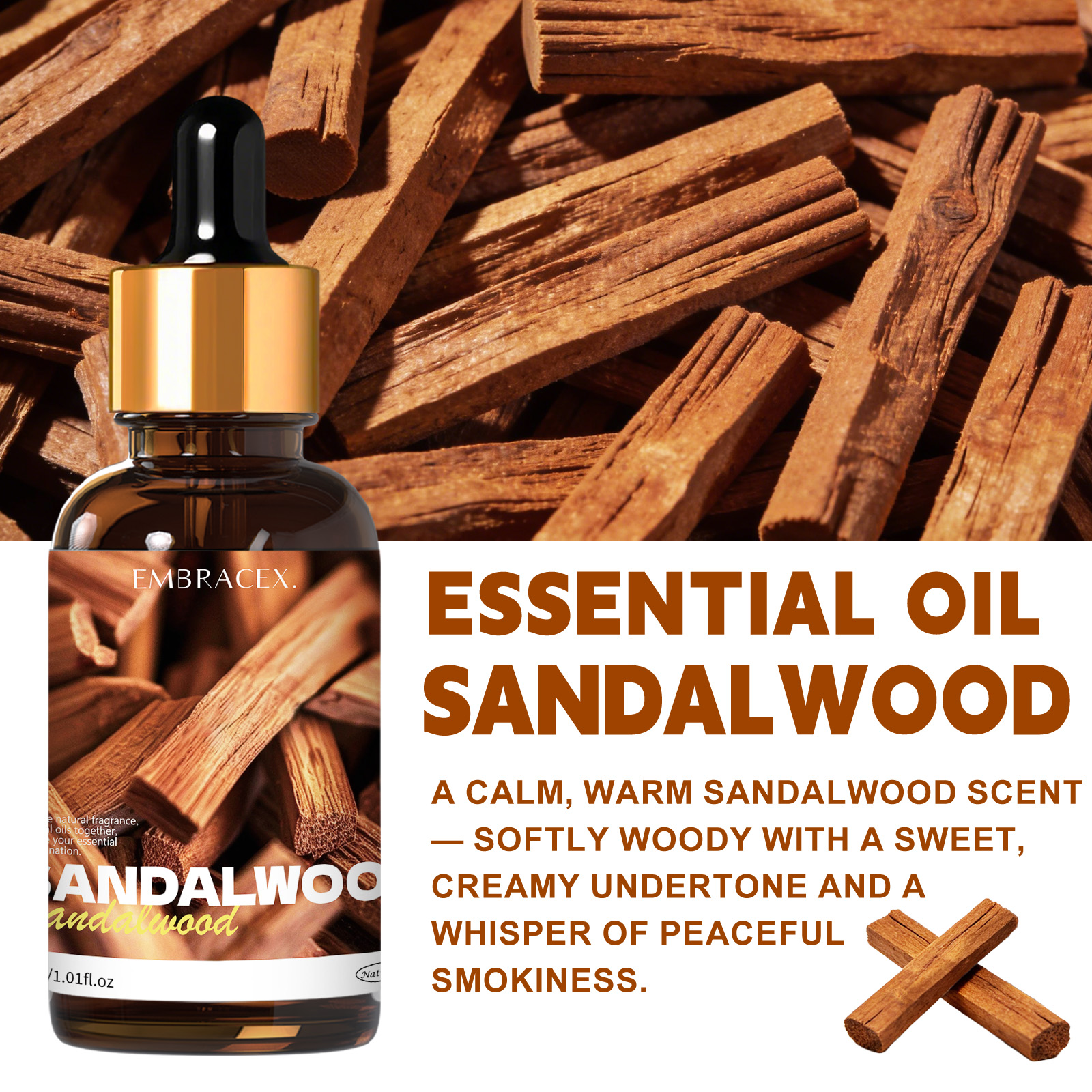 30ml Sandalwood Natural Plant  - đánh giá và giá Candle Making Oil Scents