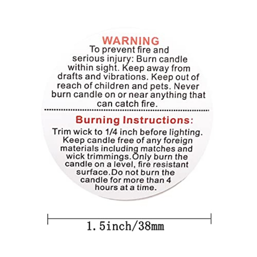 1000pcs Candle Warning Labels  - đánh giá và giá Candle Warning Label