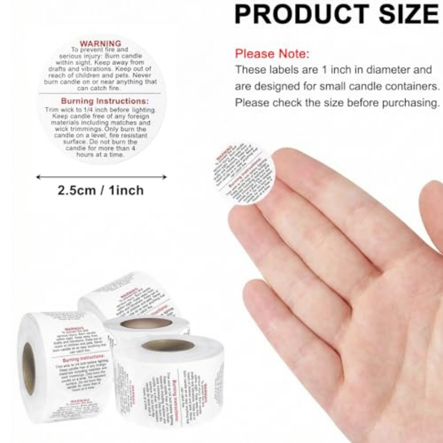 2000PCS Candle Warning Labels: - đánh giá và giá Candle Warning Label