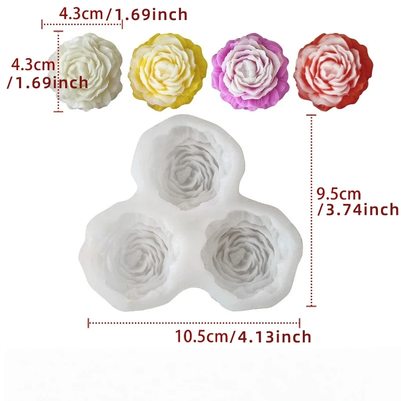 Peony Flower Candle Silicone M - đánh giá và giá Candle Making Ideas